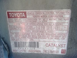 2002 TOYOTA CAMRY, WHITE, LE MODEL, 2.4L, AT.  Z26269